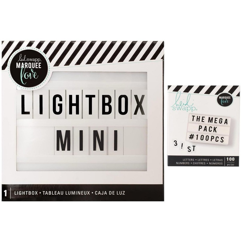 Heidi Swapp Marquee Lightbox Mini Set with USB Cord + 100 Letters